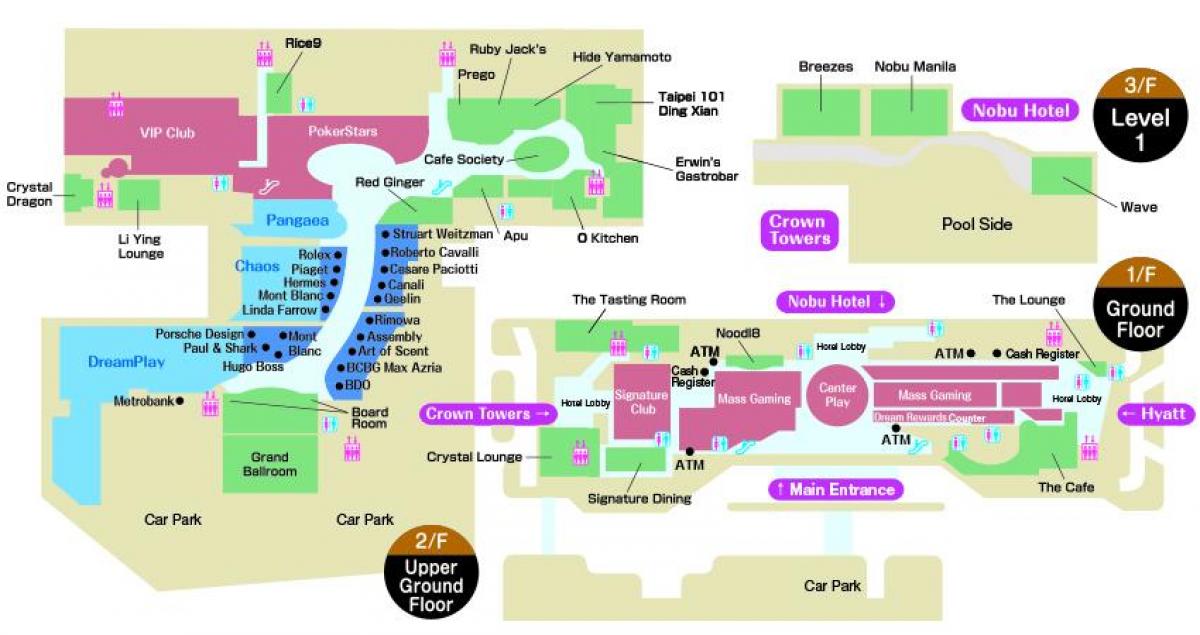 mapa de cidade dos sonhos de Macau