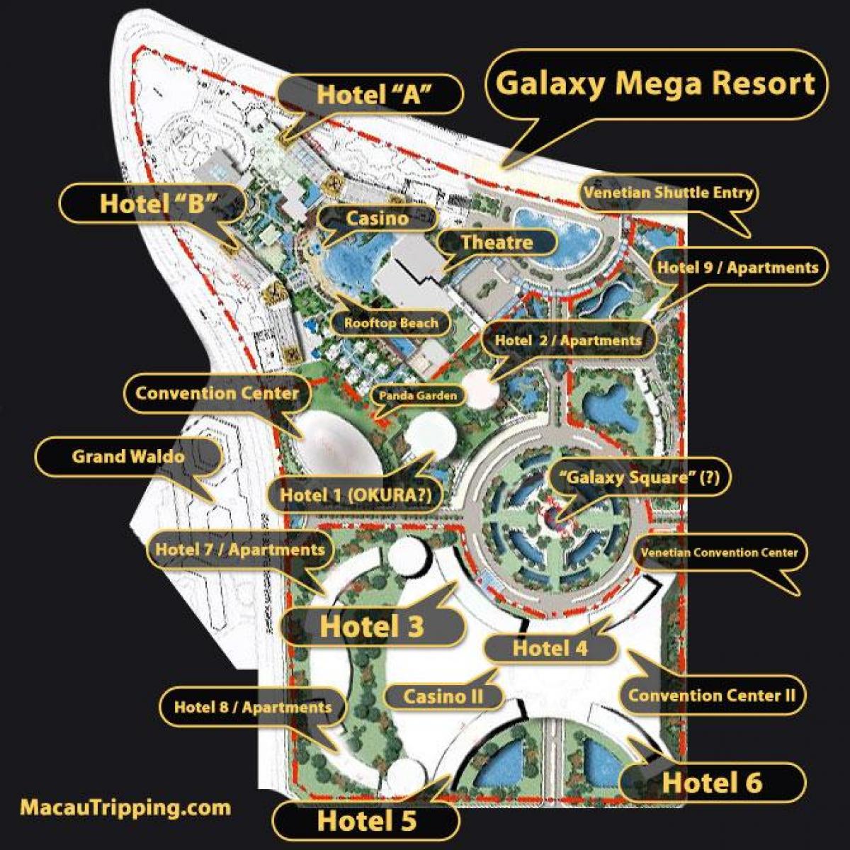 galaxy Macau mapa chão