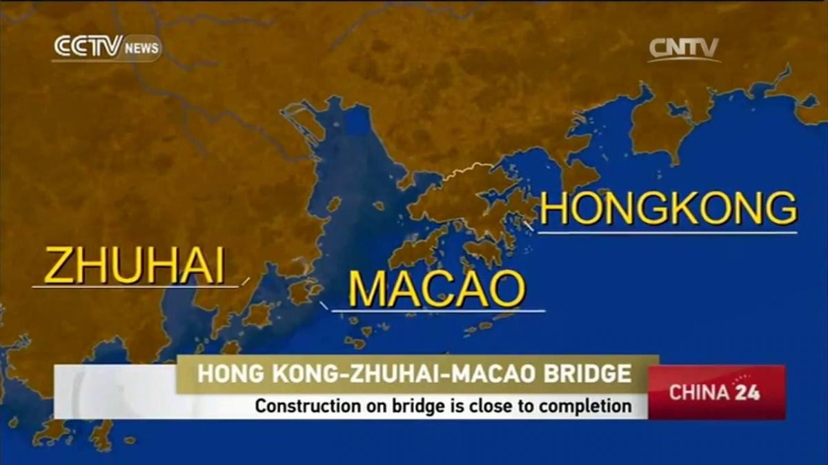 hong kong-Macau ponte mapa