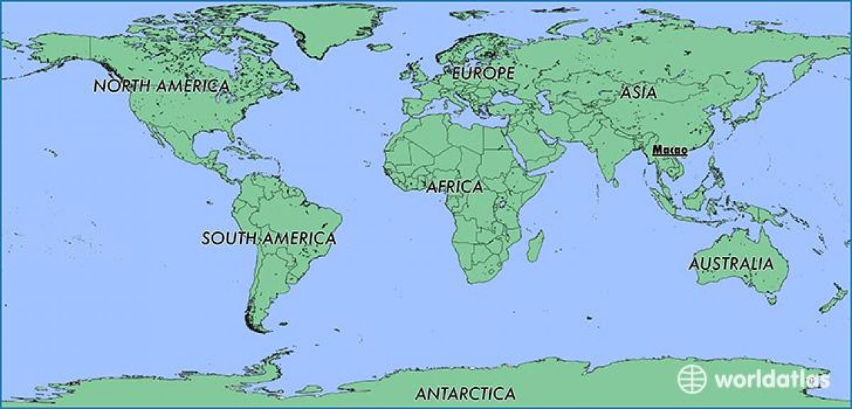 mapa de Macau localização no mundo