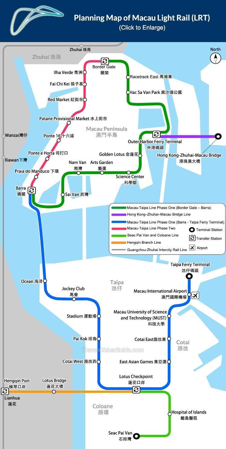 Mapa do metropolitano de Macau