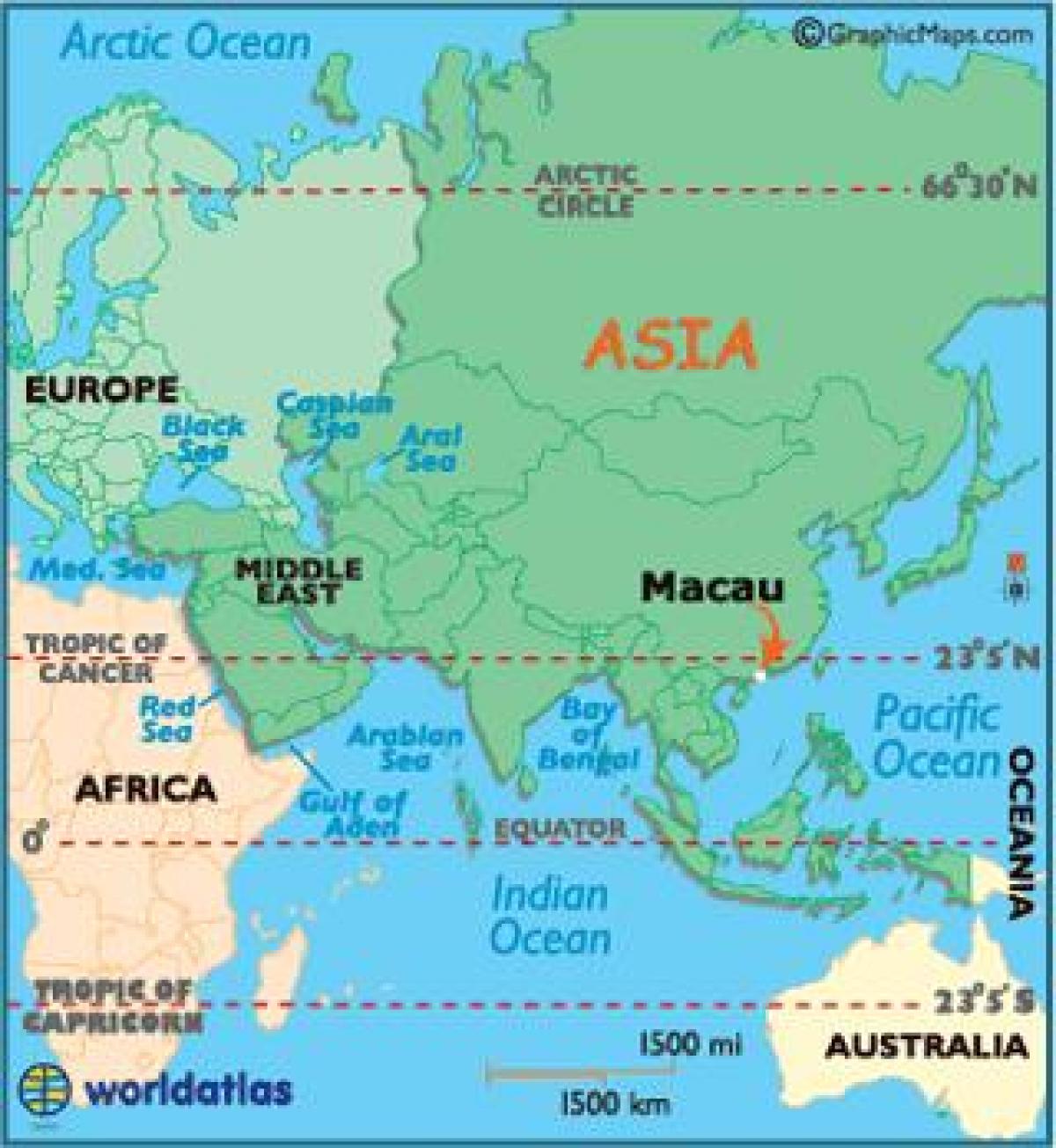 Macau no mapa