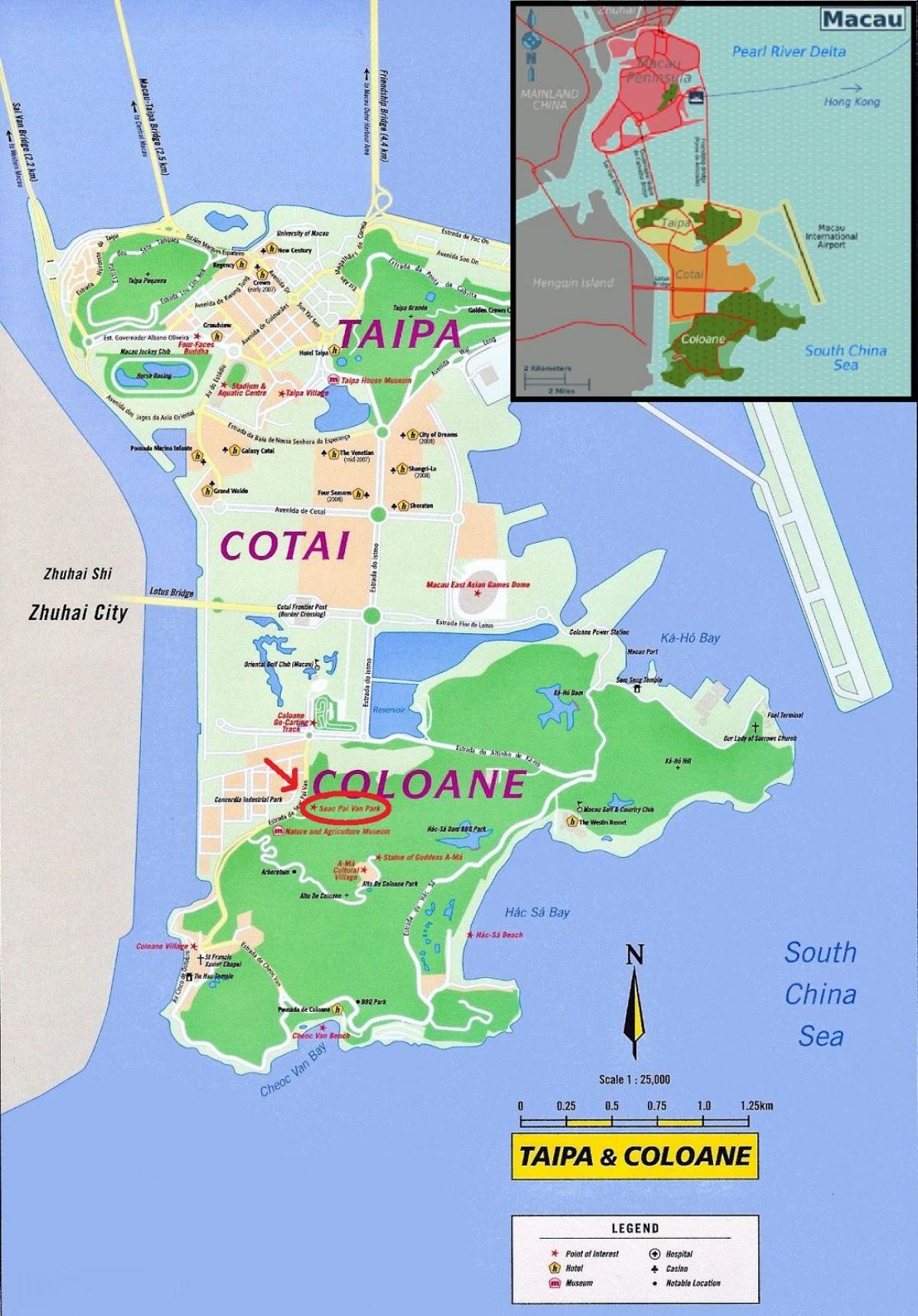 mapa de Macau 