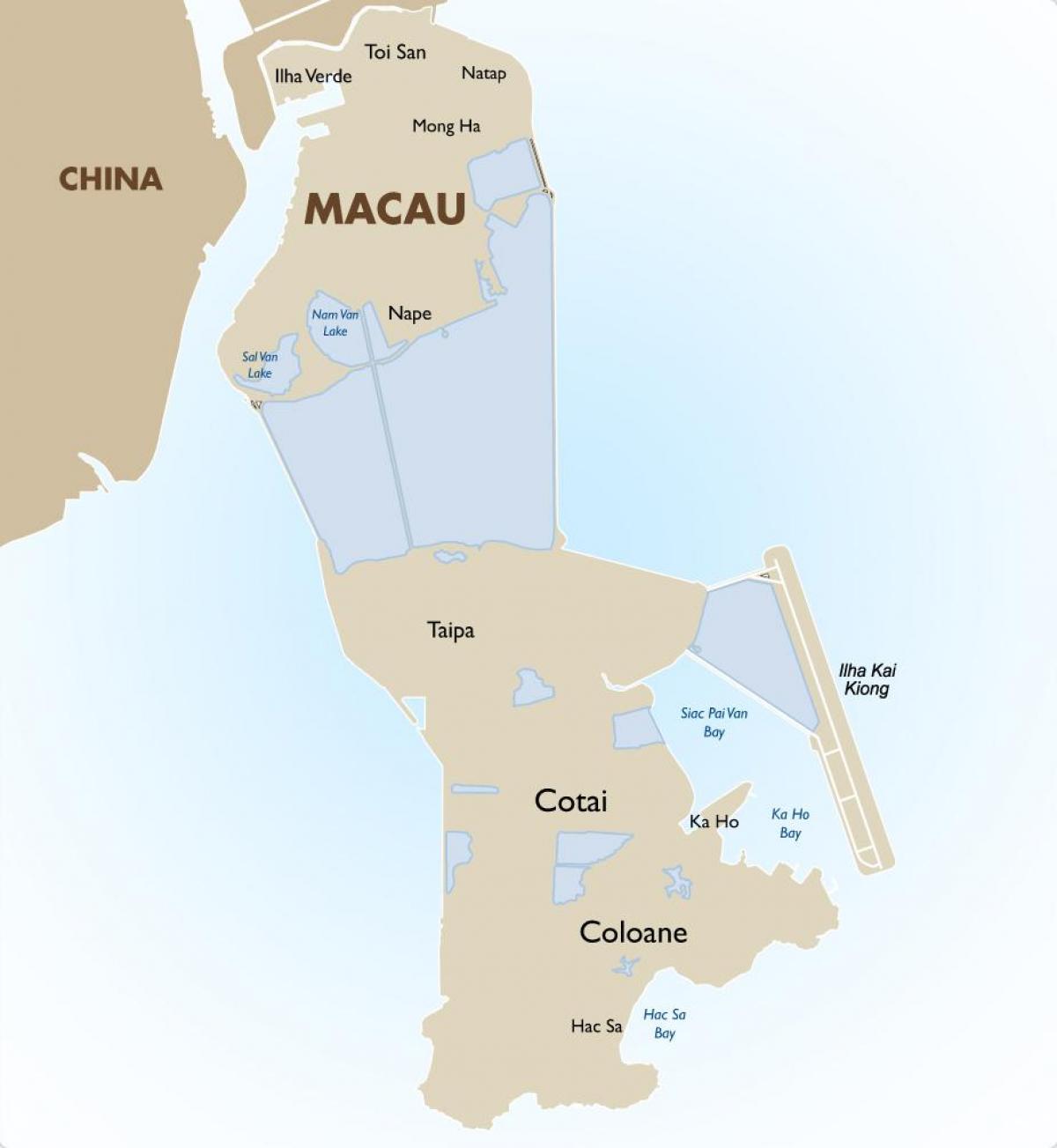 mapa da nuca de Macau