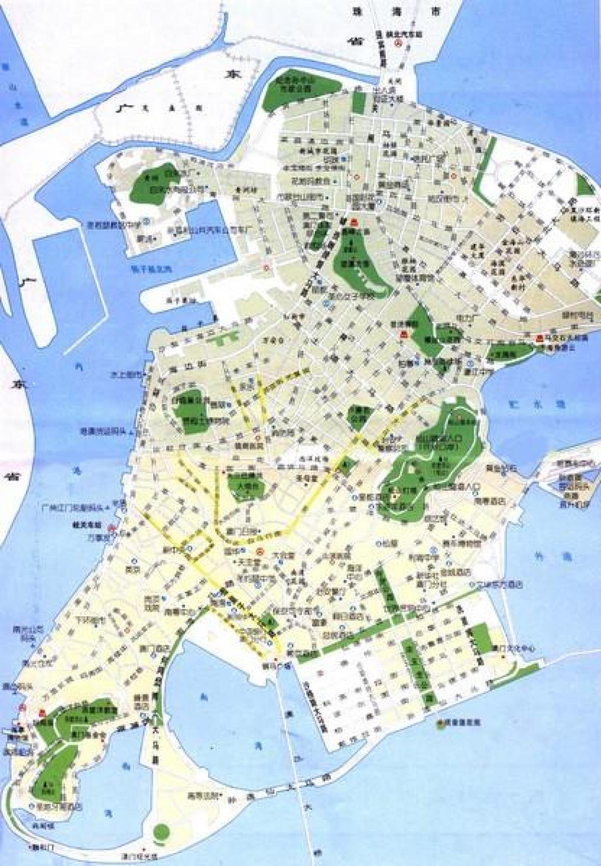 mapa de rua de Macau