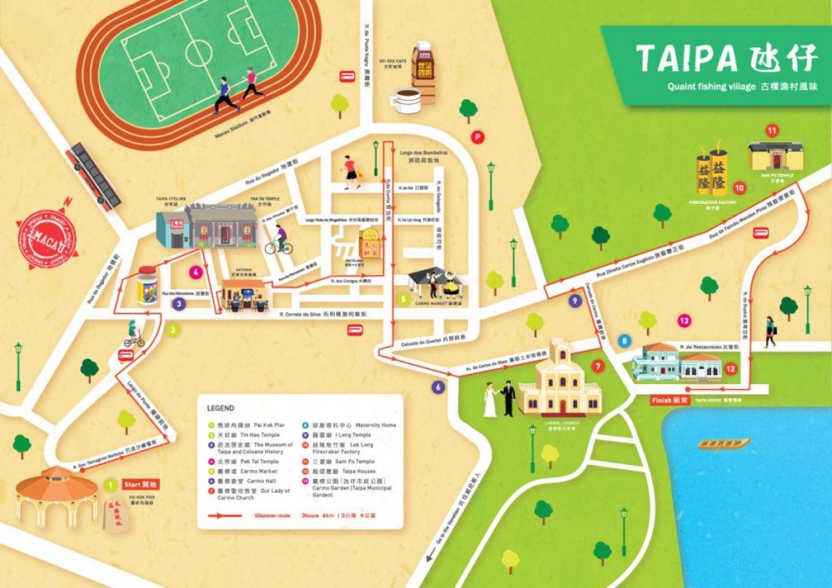 mapa de taipa vila mapa