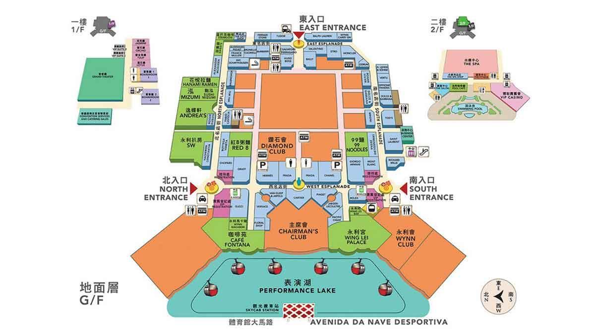 mapa do wynn Macau